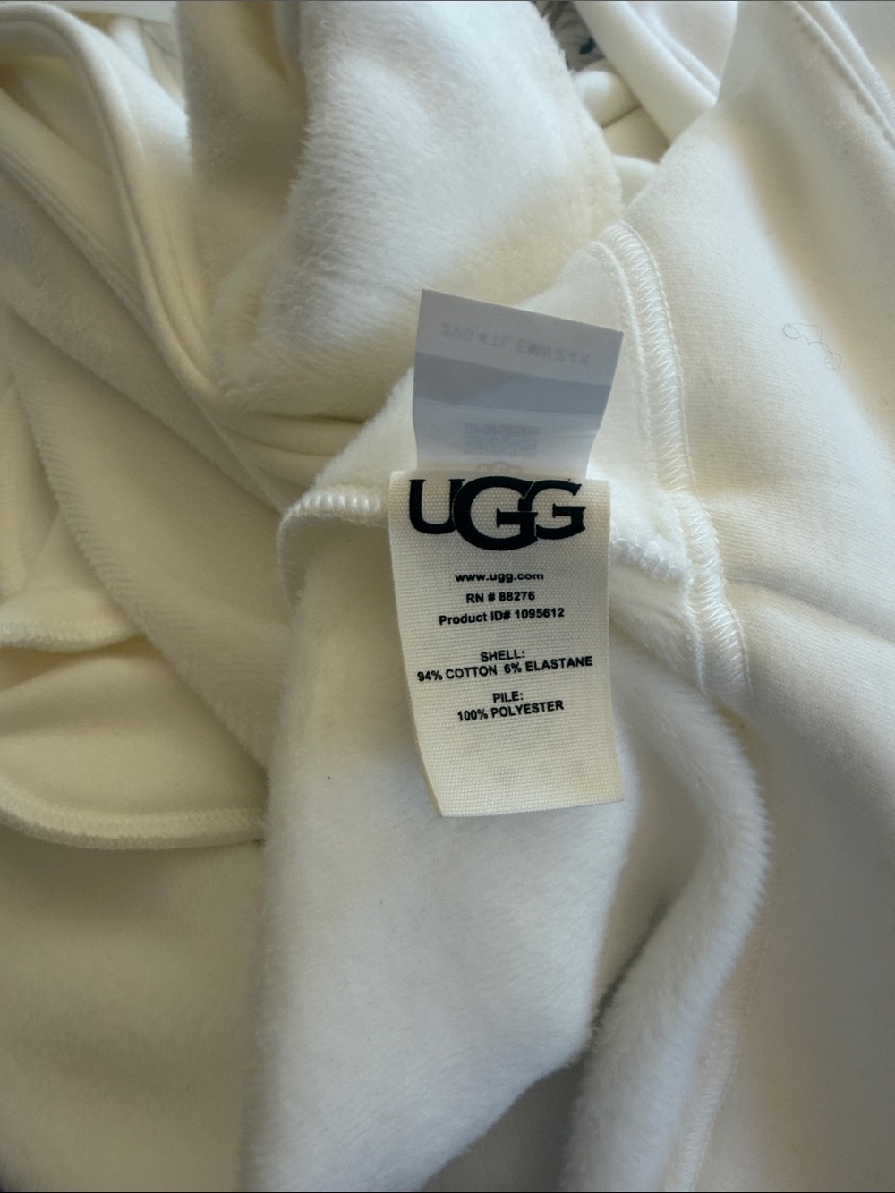 UGG Women's Cream Plush Shawl Collar Tie-Waist Robe - Picture 6 of 7